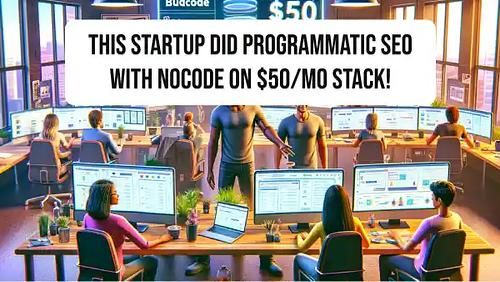 This startup did programmatic SEO with NoCode on $50/mo stack!